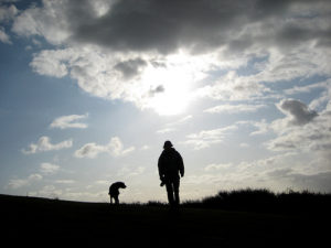 Man walking with dog